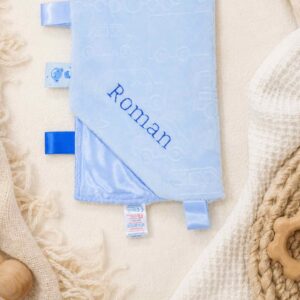 Baby Blue Embossed Taggie Comforter