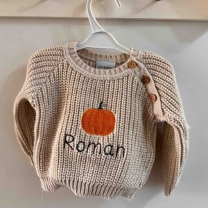 Pumpkin Name Knitted Jumper